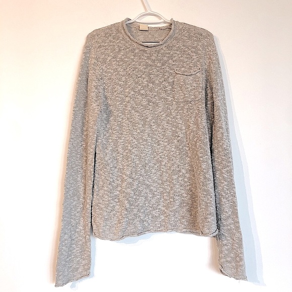 Hollister Sweaters - Hollister Heather Grey Light Knit Pullover Sweater